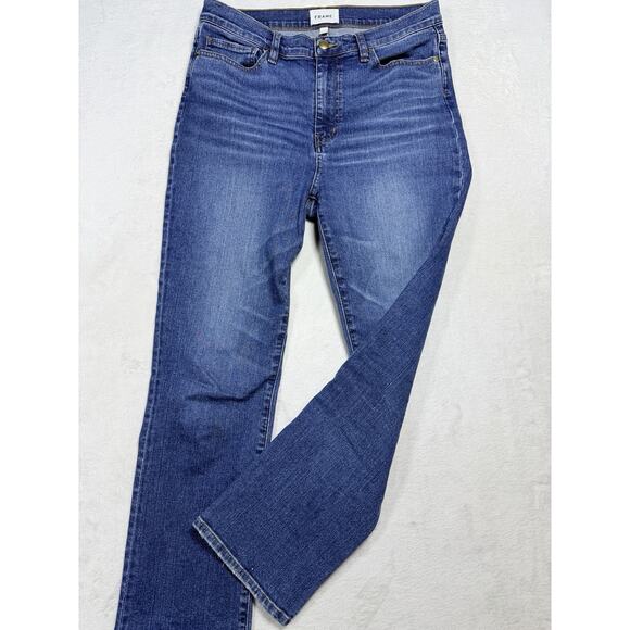 Frame Denim Denim - Frame Denim Women’s Blue Straight-Leg Jeans - Classic Indigo